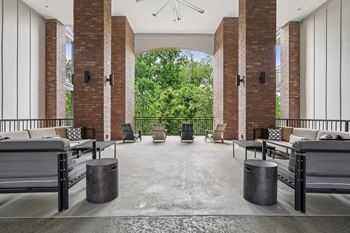 A modern outdoor seating area.